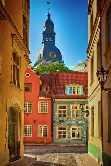 Spire Gallery: Europe, Estonia, Tallinn. A street in the old town