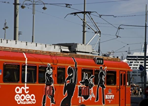Europe, Finland, Helsinki. Electric streetcar. Credit as: Nancy & Steve Ross / Jaynes Europe, Finland, Helsinki. Electric streetcar. Credit as: Nancy & Steve Ross / Jaynes