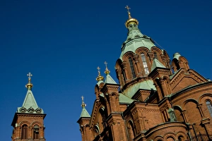 Europe, Finland, Helsinki. Uspenski Cathedral, an Eastern Orthodox cathedral overlooking Europe, Finland, Helsinki. Uspenski Cathedral, an Eastern Orthodox cathedral overlooking