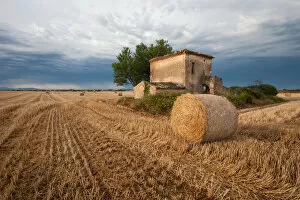 Images Dated 9th July 2007: Europe, France. Hay bale in Provence field. Credit as: Ellen Anon / Jaynes Gallery / DanitaDelimont