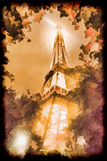 Europe, France, Paris. Abstract of Eiffel Tower Europe, France, Paris. Abstract of Eiffel Tower