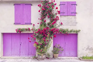 Europe, France, Provence. Colorful house facade Europe, France, Provence. Colorful house facade