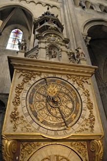 Europe, France, Rhone-Alpes, Lyon. Lyon astronomical clock, Cathedrale Saint-Jean-Baptiste Europe, France, Rhone-Alpes, Lyon. Lyon astronomical clock, Cathedrale Saint-Jean-Baptiste