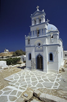 Europe, Greece, Cyclades Islands, Anafi. Church in Zoodhohou Pivis Monastery Europe, Greece, Cyclades Islands, Anafi. Church in Zoodhohou Pivis Monastery