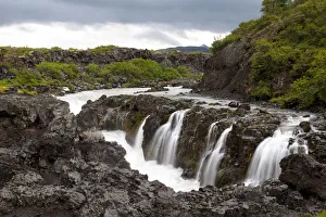 Images Dated 8th July 2005: Europe, Iceland, West Iceland, Borgarfjordur, Barnafoss, Childrens Falls, Hvita River