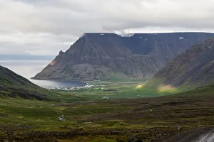 Europe, Iceland, Westfjords, Isafjaroardjup. View of the countryside near Isafjordur Europe, Iceland, Westfjords, Isafjaroardjup. View of the countryside near Isafjordur