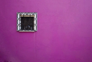 Europe; Italy; Burano; Window and Wall of a Bright Colored Home Europe; Italy; Burano; Window and Wall of a Bright Colored Home