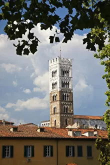 Images Dated 22nd May 2010: Europe; Italy; Lucca; The Lucca Cathedral Bell Tower Stands Tall in Te City Scene