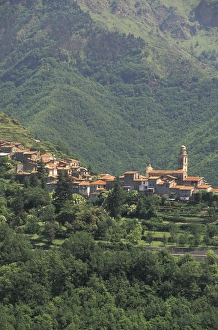 Europe, Italy, Riviere di Ponente, Liguria Hill town view, Molini di Triora Europe, Italy, Riviere di Ponente, Liguria Hill town view, Molini di Triora