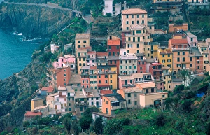 Europe, Italy. Seaside village along the Ligurian Coast Europe, Italy. Seaside village along the Ligurian Coast
