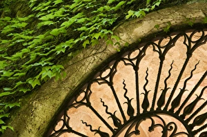 Europe, Italy, Tuscany. Celsa Castle window detail Europe, Italy, Tuscany. Celsa Castle window detail