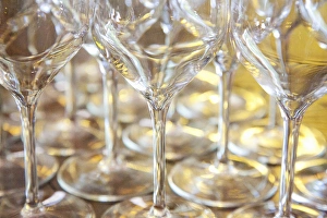 Europe; Italy; Tuscany; Selective Focus Wine Glasses set and ready to use Europe; Italy; Tuscany; Selective Focus Wine Glasses set and ready to use
