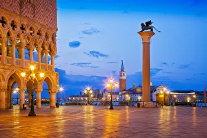 Europe, Italy, Venice. Sunset on St. Marks Square Europe, Italy, Venice. Sunset on St. Marks Square