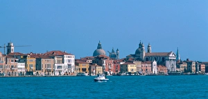 Europe, Italy, Venice. View along the Canale Della Giudecca Europe, Italy, Venice. View along the Canale Della Giudecca
