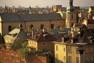 EUROPE, Poland, Warsaw Aerial view from St. Annes Church EUROPE, Poland, Warsaw Aerial view from St. Annes Church