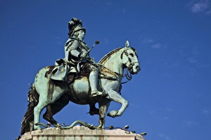 Beira Gallery: Europe; Portugal; Lisbon; Dom Jose I Equestrian statue, Square surrounded by Government Buildings