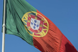 Europe, Portugal, Lisbon, Edward VII Park, largest Portugueses flag Europe, Portugal, Lisbon, Edward VII Park, largest Portugueses flag
