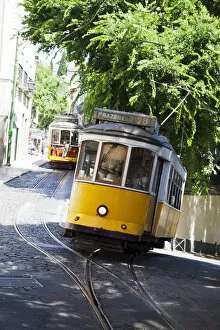 Estremadura Gallery: Europe, Portugal, Lisbon. Lisbon transportation; Famous Old Lisbon Cable Car