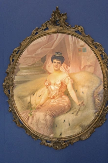 Europe, Portugal, Lisbon, National Coach Museum, portrait of Amelia de Orleaes e Braganca Europe, Portugal, Lisbon, National Coach Museum, portrait of Amelia de Orleaes e Braganca