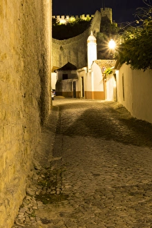 Europe, Portugal, Obidos. Leira District. Narrow alleyways and streets Europe, Portugal, Obidos. Leira District. Narrow alleyways and streets