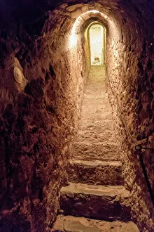 Mysterious Gallery: Europe, Romania. Bran. Castle Bran interior secret passageway