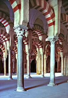 Iberia Gallery: Europe, Spain, Cordoba. There are 856 red-and-white columns in the Mesquite in Cordoba