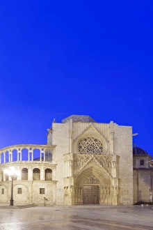 Europe, Spain, Valencia, Valencia Cathedral at Dawn Europe, Spain, Valencia, Valencia Cathedral at Dawn