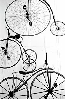 Europe, Switzerland, Lucerne. Bicycle display, Swiss Transport Museum