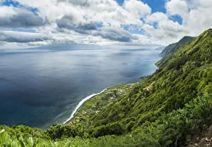 Topo Gallery: Faja de Sao Joao, Sao Jorge Island in the Azores. The Azores are an autonomous region of Portugal