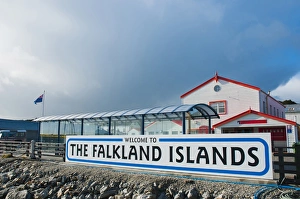 Falkland Islands. Stanley. Tiny port in the town of Stanley Falkland Islands. Stanley. Tiny port in the town of Stanley