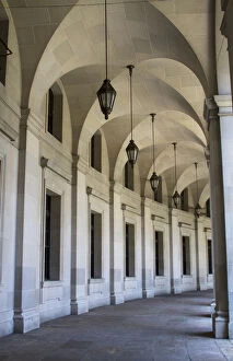 Federal Triangle archway hall in Washington D.C
