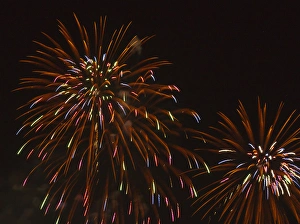 Fireworks at the Albuquerque Hot Air Balloon Fiesta, New Mexico Fireworks at the Albuquerque Hot Air Balloon Fiesta, New Mexico
