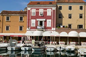 fishingboats in harbour, cres, croatia, eastern europe. balkan, europe fishingboats in harbour, cres, croatia, eastern europe. balkan, europe