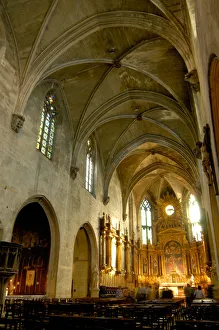France, Avignon, Provence, Gothic interior of St. Pierre church France, Avignon, Provence, Gothic interior of St. Pierre church