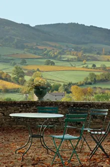 <b class=qtipBold><figcaption>France, Burgundy</figcaption></b><br>France, Burgundy, Maconnais region, Chateau de Pierreclos, view of countryside from terrace<br><em>© Lisa Englebrecht / DanitaDelimont.com</em> France, Burgundy