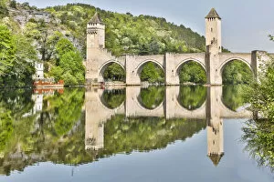 Santiago De Compostela Gallery: France, Cahors. Pont Valentre over the Lot river