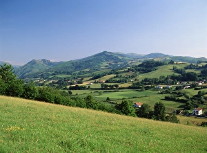 France, Pays-Basque, Pyrenees-Atlantiques, View of rural landscape France, Pays-Basque, Pyrenees-Atlantiques, View of rural landscape