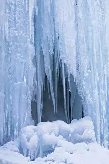 Images Dated 6th February 2012: The frozen Schleierfaelle (veil falls) in Upper Bavaria tumbling into river Ammer