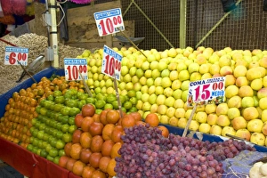 Fruit stand at the Merced Market in Mexico City, Mexico Fruit stand at the Merced Market in Mexico City, Mexico