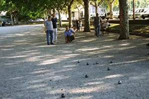 The game of petanque, Arles, France