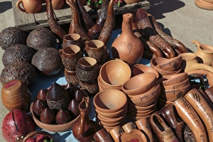 Georgia, Kutaisi. Pots and other ceramic goods for sale Georgia, Kutaisi. Pots and other ceramic goods for sale