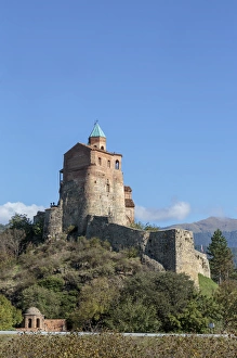 Georgia, Telavi. Gremi Monastery as seen from the road Georgia, Telavi. Gremi Monastery as seen from the road