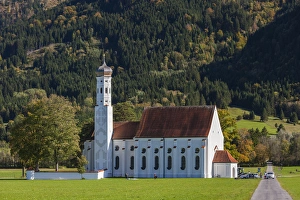 Germany, Bavaria, Hohenschwangau, St. Coloman church, fall Germany, Bavaria, Hohenschwangau, St. Coloman church, fall