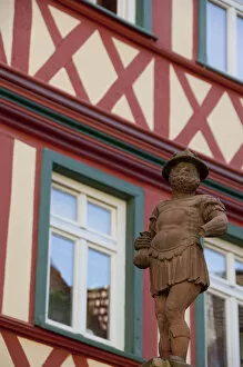 Germany, Franconia, Wertheim. Historic Market Place (aka Maarktplatz), Angels Well