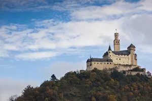 Images Dated 7th November 2014: Germany, Rheinland-Pfalz, Braubach, Marksburg castle, 14th century