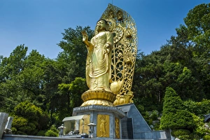 Golden buddha in the Unesco world heritage sight the fortress of Suwon, South Korea Golden buddha in the Unesco world heritage sight the fortress of Suwon, South Korea