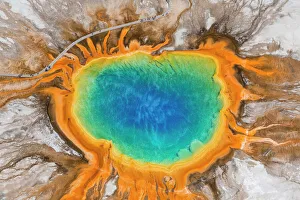 Grand Prismatic Spring, Midway Geyser Basin, Yellowstone National Park, Wyoming, USA