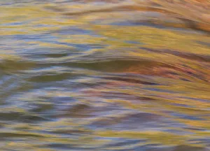 Graphic reflections on river surface, Lower Deschutes River, Central Oregon, USA
