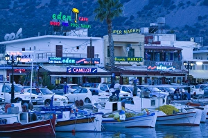 GREECE-CRETE-Lasithi Province-Elounda: Port View / Dusk GREECE-CRETE-Lasithi Province-Elounda: Port View / Dusk