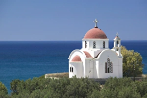 GREECE-CRETE-Lasithi Province-Myrtos: Seaside Chapel GREECE-CRETE-Lasithi Province-Myrtos: Seaside Chapel